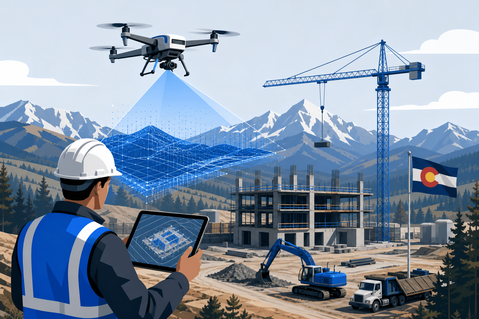 construction drone services colorado hero image