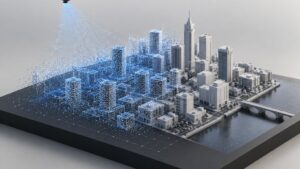 urban development drones 3D city model